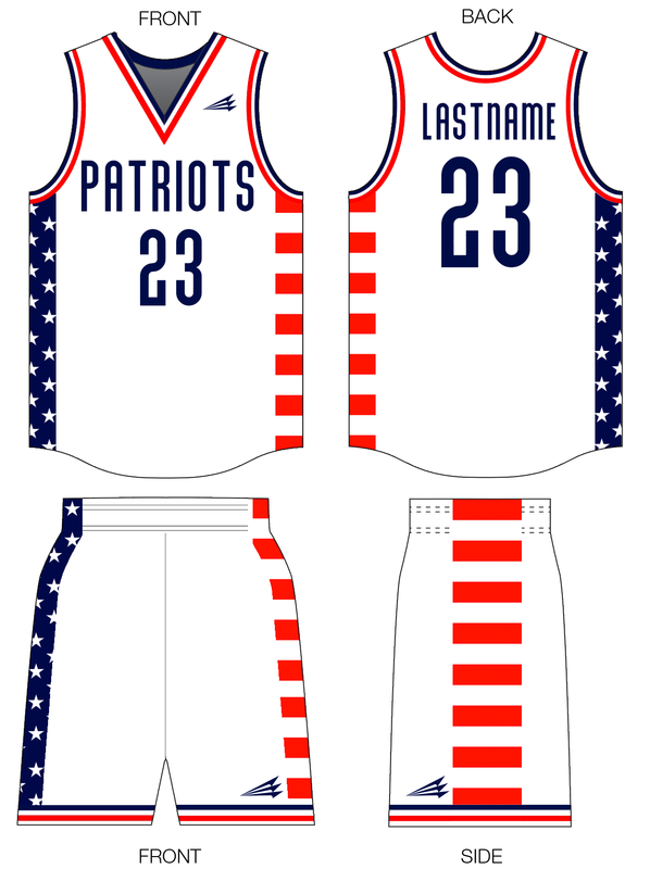patriots basketball jersey